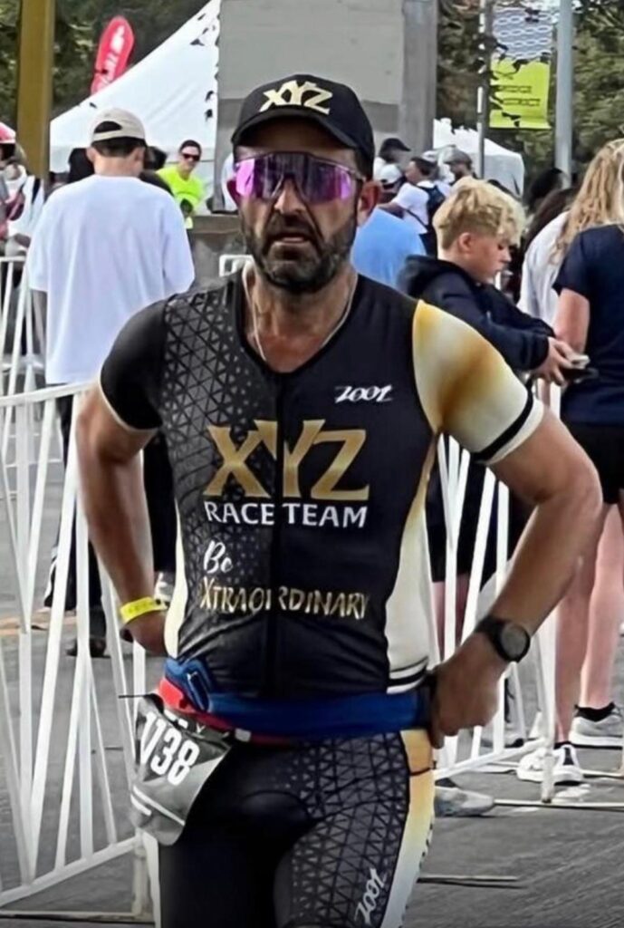 Miguel Medina en una carrera Ironman